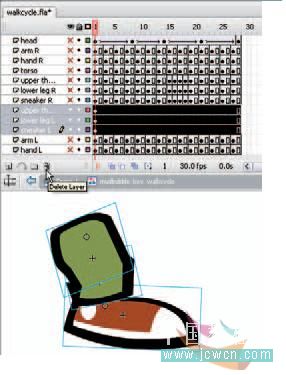 Flash cs3教程：人物行走動畫制作技巧,PS教程,思緣教程網(wǎng)