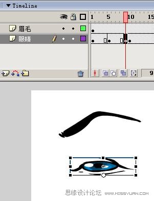 Flash制作卡通人物眨眼動畫的方法,PS教程,思緣教程網(wǎng)