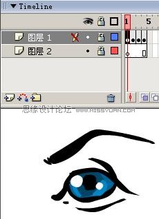 Flash制作卡通人物眨眼動畫的方法,PS教程,思緣教程網(wǎng)