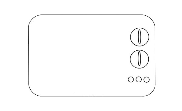 彩色微波爐簡筆畫畫法步驟圖片