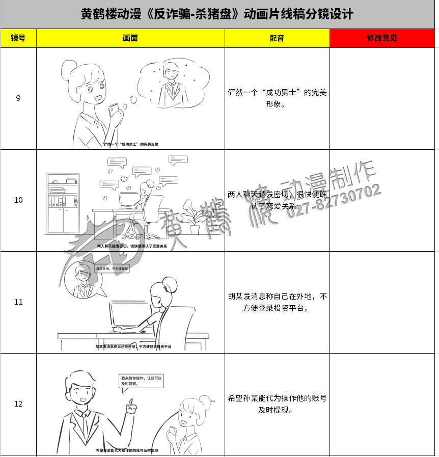 黃鶴樓動漫《反詐騙-殺豬盤》動畫片線稿分鏡設(shè)計9-12.jpg